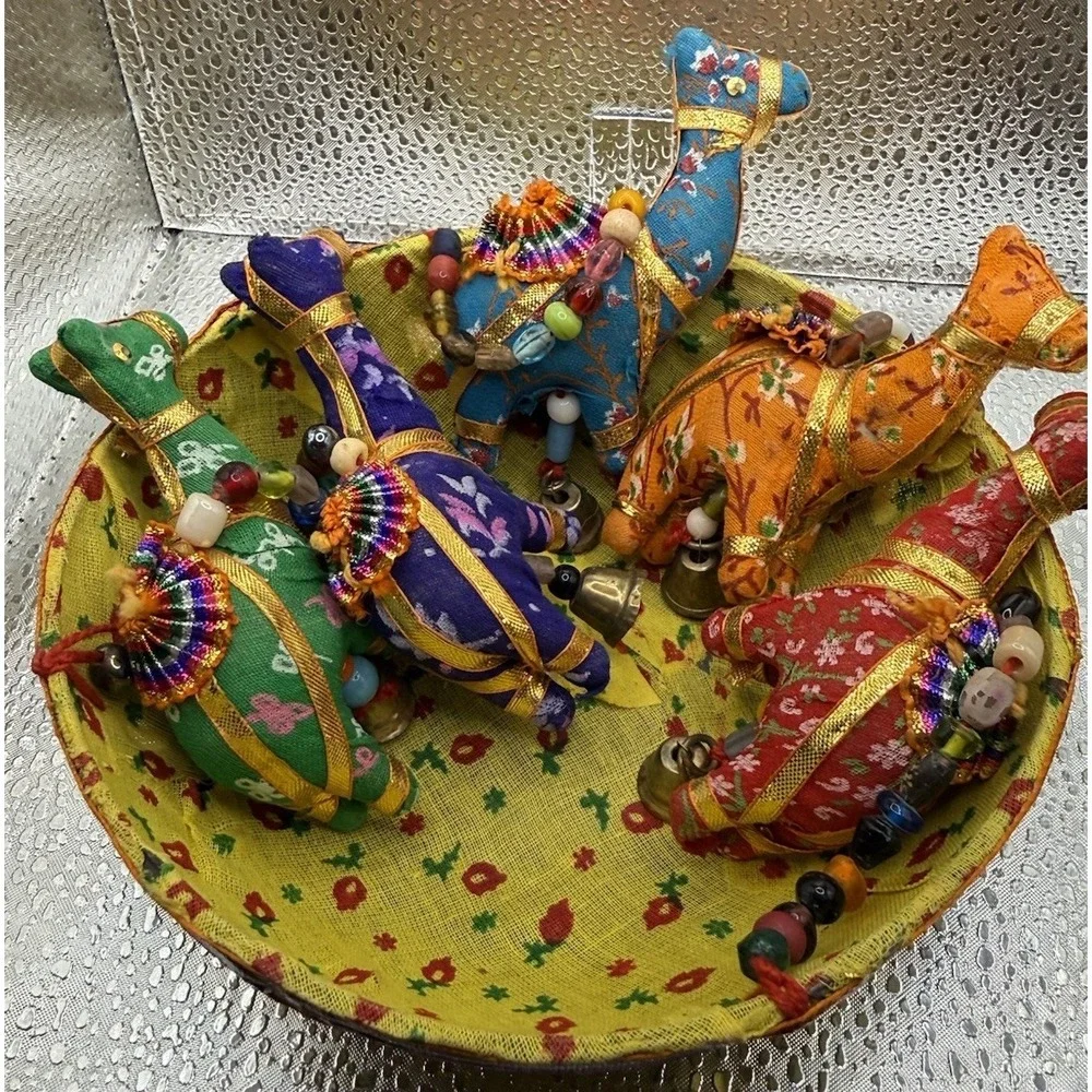 Indian Camel Umbrella Mobile Wall Hanging Puppets Boho Home Decor